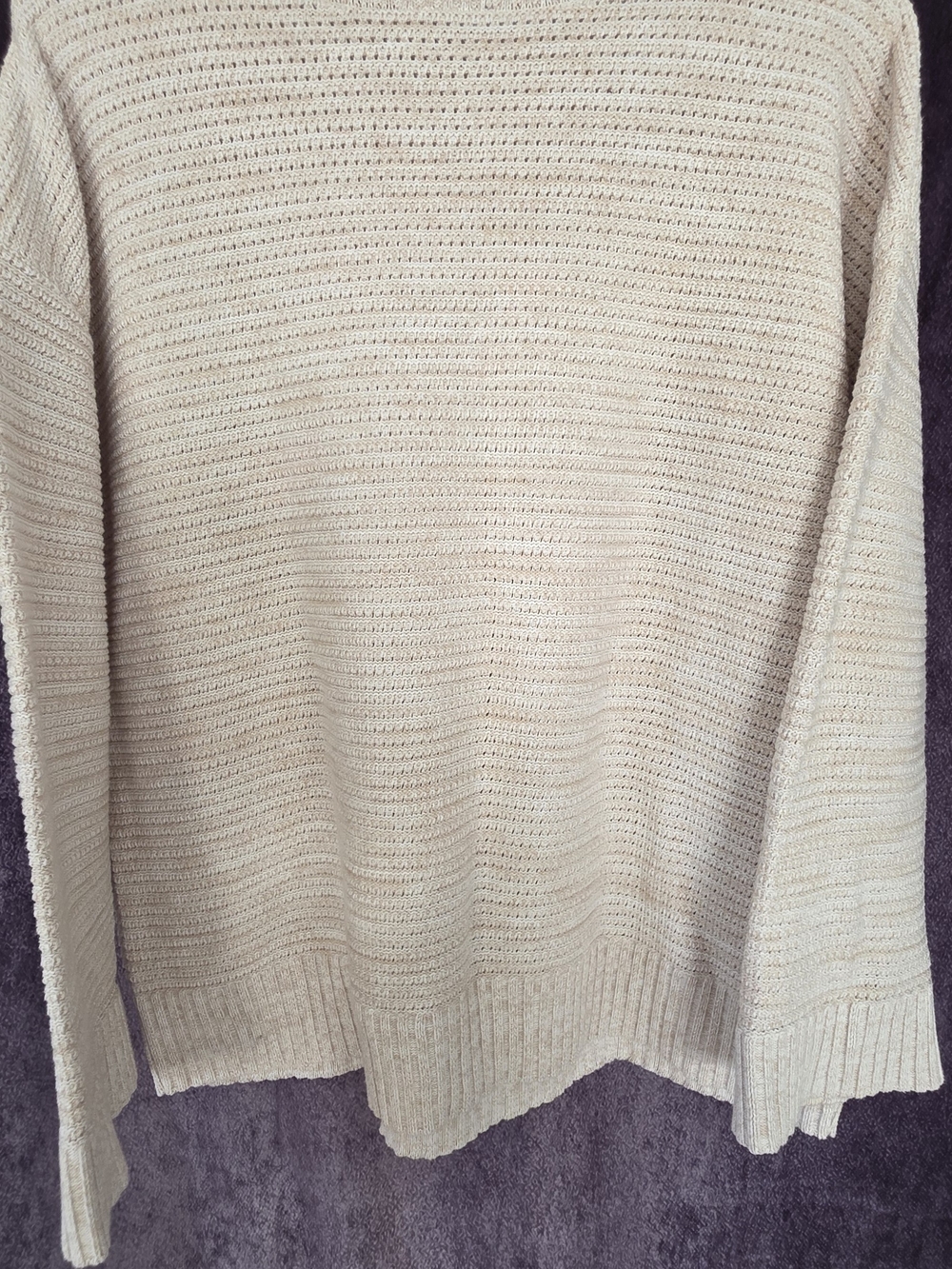 LOFT Women's Cream Knit Sweater - Medium - Picture 2 of 3